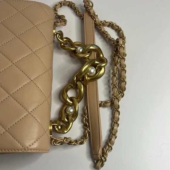 CHANEL Pearl Boy Chain Pink Mini Flap Bag - Picture 11 of 16